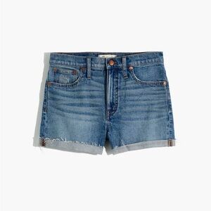 Madewell High-Rise Denim Shorts in Malden Wash